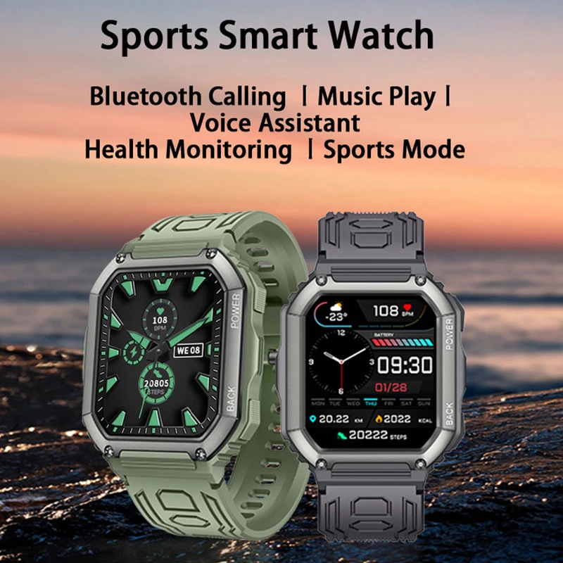 Outdoor Sports Wrist Watches KR06 Smart Watch Men Women Bluetooth Call Smartwatch Men's Wristwatch GPS Tracker Fitness Bracelet