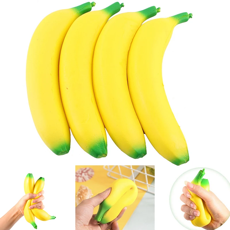 Anti-stress Squishy Slow Rising Jumbo Squishy Banana Toy Knead  Fruit Squeeze Toy Fun Stress Relief Toy Banana Stress Relief Toy