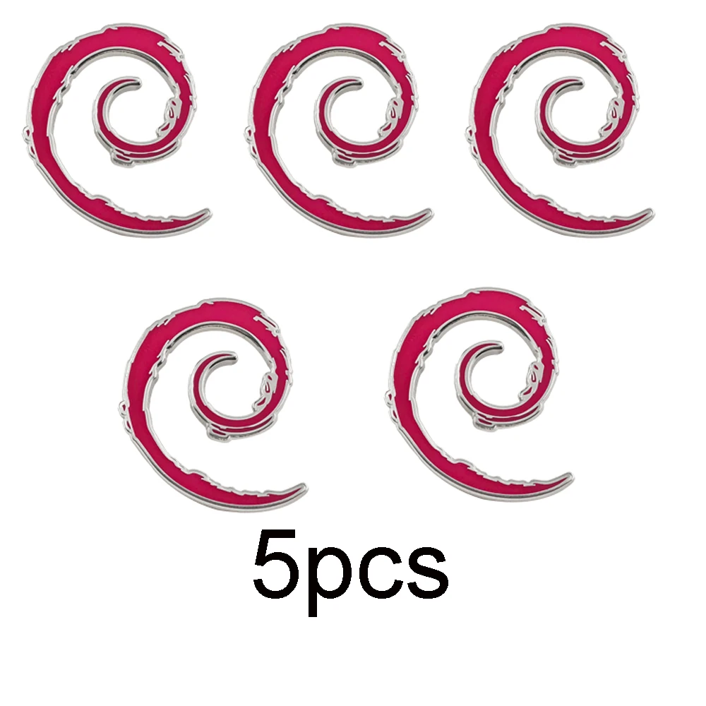 Debian Emaille-Pin Open-Source-Betriebssystem Logo Brosche Roter Wirbel Anstecknadel Revers-Pins Rucksack Programmierer Geek Fans Geschenk – Detail 11
