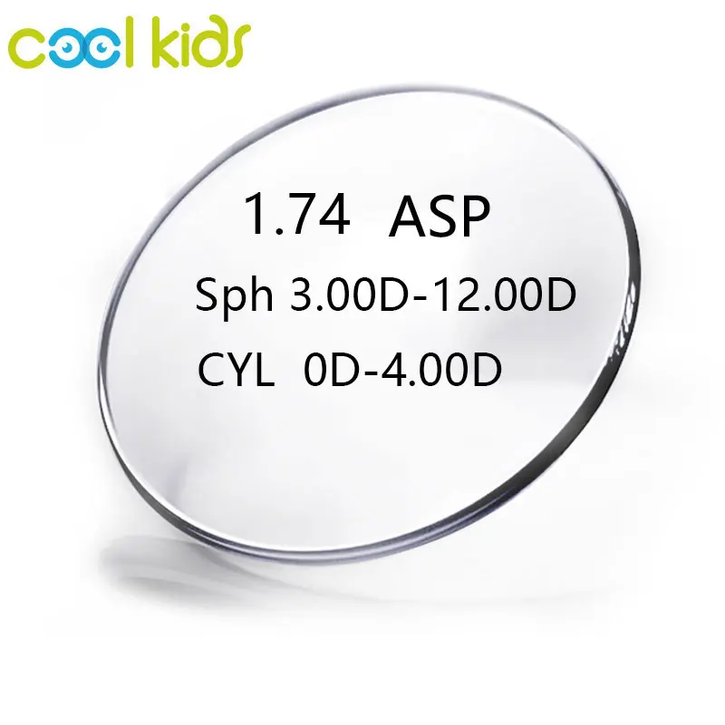 

COOL KIDS 1.74 Index CYL 0.5-4.0D Prescription Lens For Eyes Single Vision Lens Optical Man Lenses For Myopia Or Reading Glasses