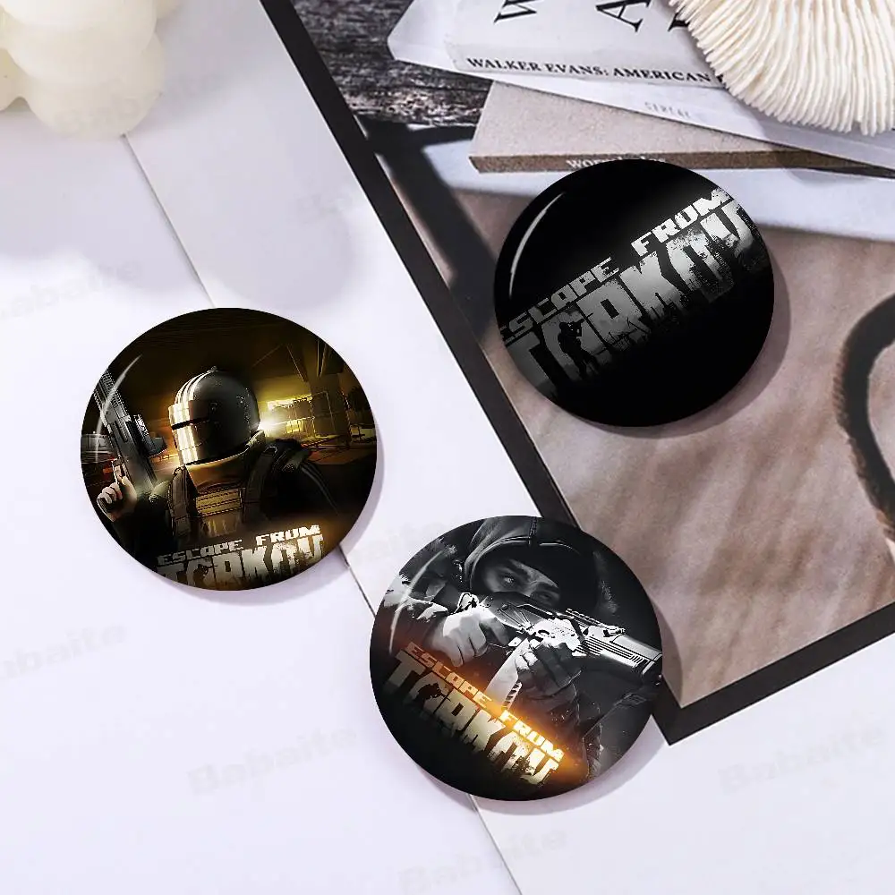 Game escapes from tarkovs 32/44/58mm Round Cartoon Brooches Handmade Pins for Backpack Jewelry Accessories Gifts Creative Badge