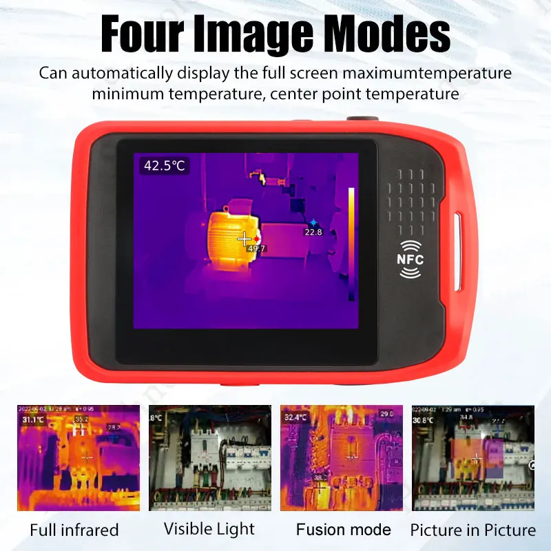 Imagem -02 - Câmera de Imagem Térmica Uni-t Termômetro Bluetooth Reparar Vazamento e Detecção de Pipeline Uti260t 256x192