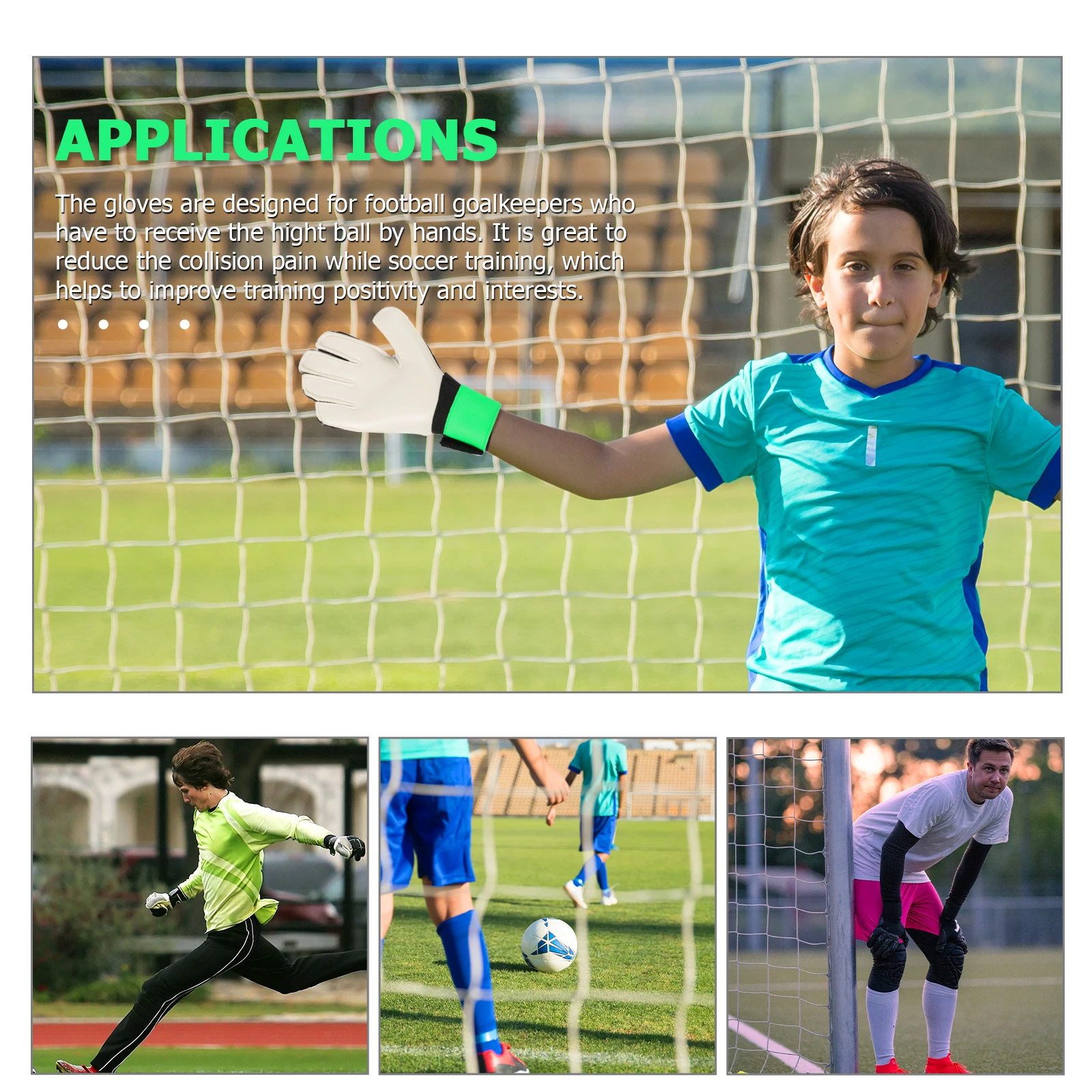 قفازات حارس المرمى مقاومة للاهتراء للرجال لكرة القدم وكرة القدم الرياضية مستحلب قبضة اللاتكس في الهواء الطلق قوي وخفيف الوزن ومريح