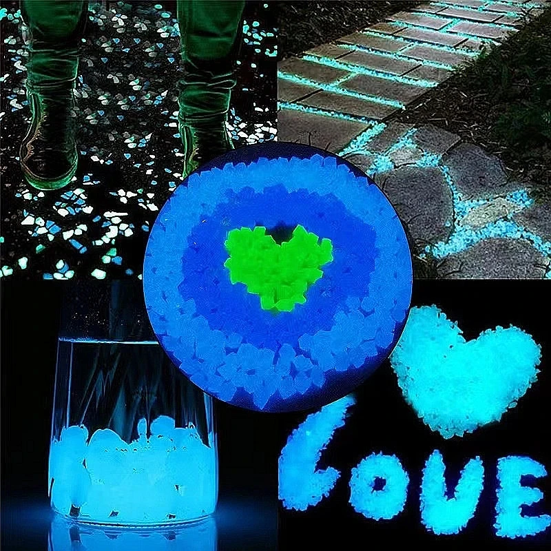 300 Garden Decorative Luminous Stones Luminous Pebbles Outdoor Courtyard Decorative Fish Tank Aquarium Ornaments