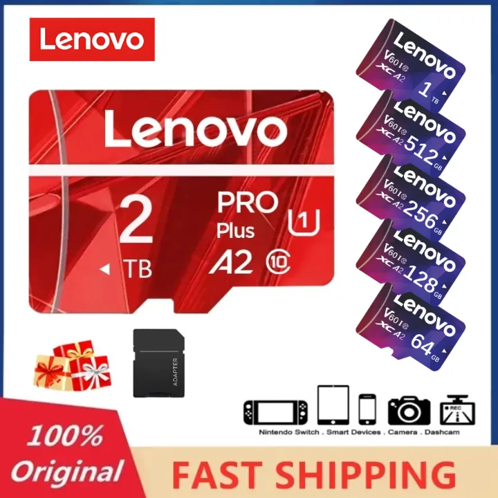 Lenovo Memory TF Card 512GB 256GB 128GB SD/TF Flash Memory Card 1TB 512 256 GB Micro TF/SD Flash Card For Phone Ps5 Dropshipping