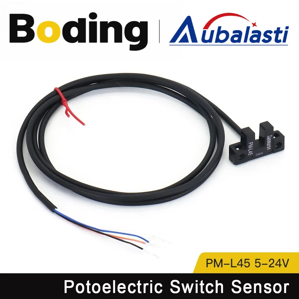 

Фотоэлектрический датчик Aubalasti PM-L45 с U-образным пазом, DC5-24V, 4 контакта, NPN, для станков с ЧПУ и вибрационных ножей