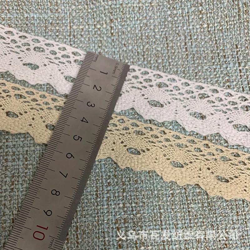 DELORIGIN Ruban Dentelle Creuse Blanche 7m - Garniture Brodée Vintage Pour Couture, Mariage Et Scrapbooking