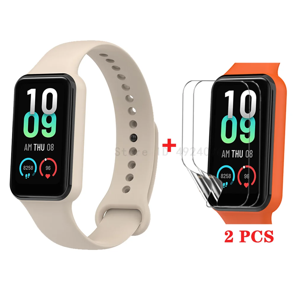 سيليكون حزام ل Amazfit الفرقة 7 حزام استبدال سوار ل Huami Amazfit الفرقة 7 حزام ساعة معصمه الرسمية اكسسوارات