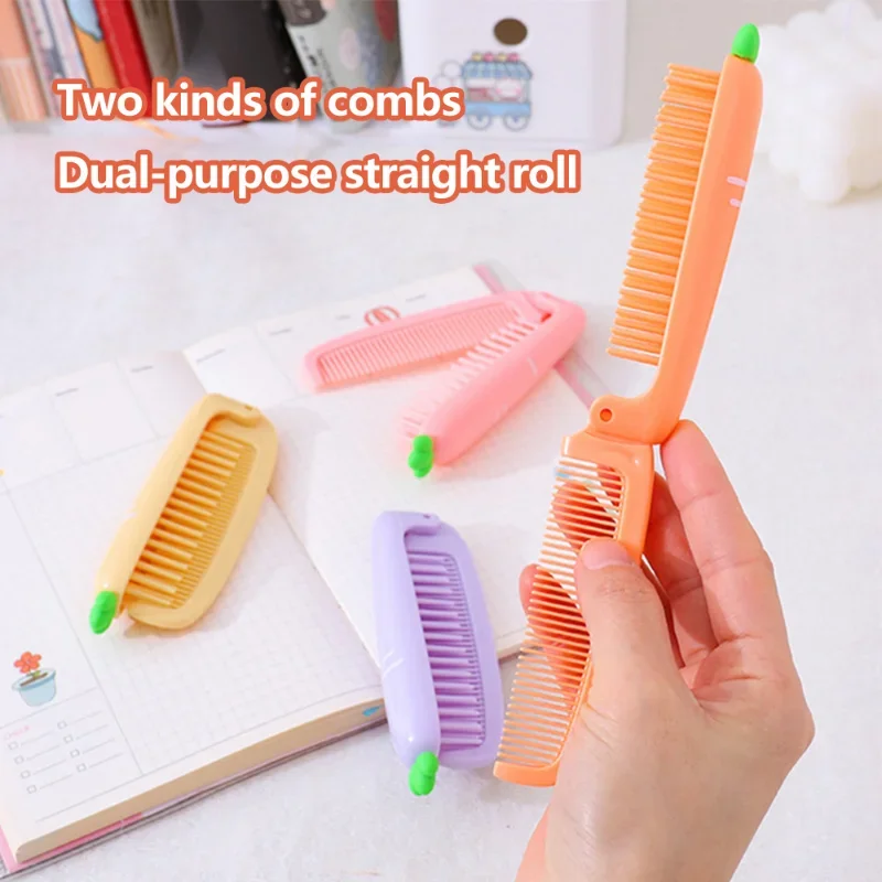 Portable Soft Tooth Comb for Children Hair Brushes Cute Cartoon Folding Comb for Kids Boys Girls Baby Hair Care Brushes and Comb