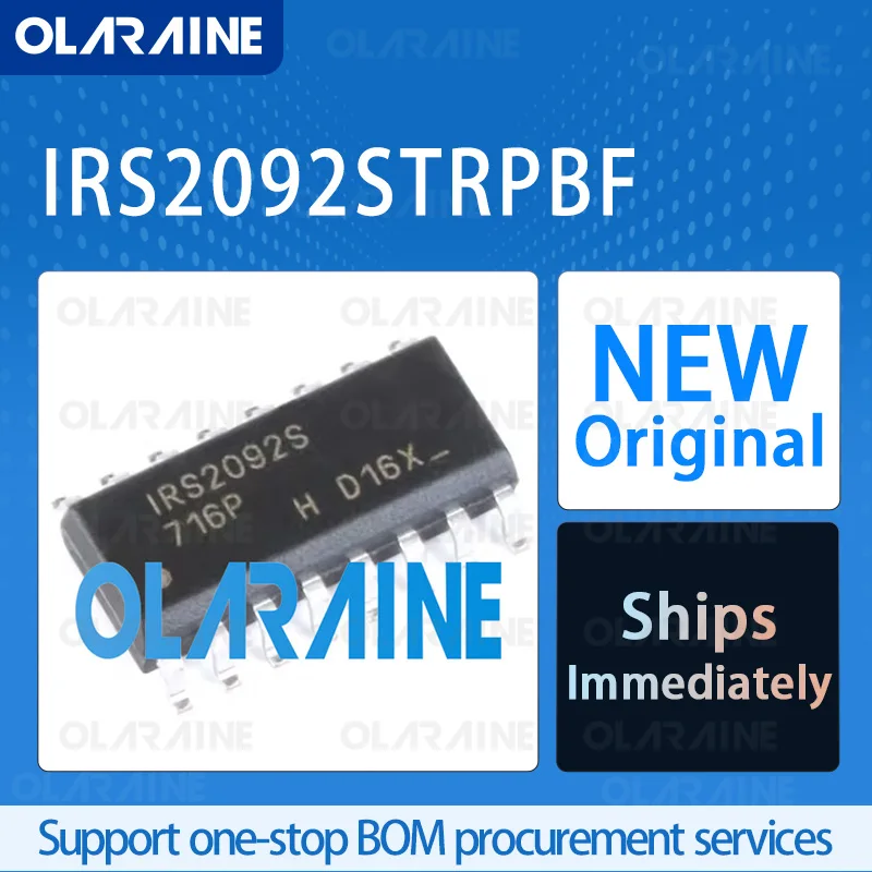 

1/5/10Pcs IRS2092STRPBF SOIC-16 original ic chip Audio amplifiers RoHS Class-D Output power 500 W Voltage - 18 V