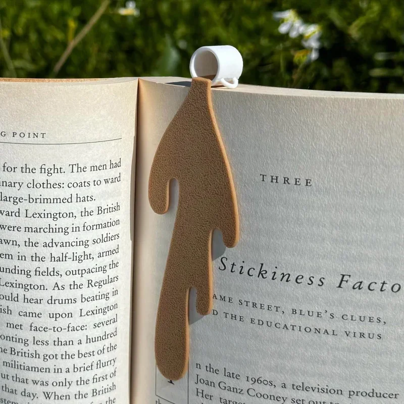 Niedliches geformtes Kaffee-Lesezeichen, Eckmarker zum Lesen, lustige Lesezeichen zum Lesen, Eck-Lesezeichen, Schreibwaren, Schulbedarf