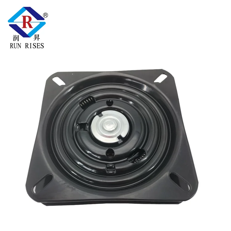A10 6-Inch Steel Spring Return Swivel Plate Turntable (160x160mm) For Dining Bedroom Chairs Kitchen Stools Marine SpringATV&UTV