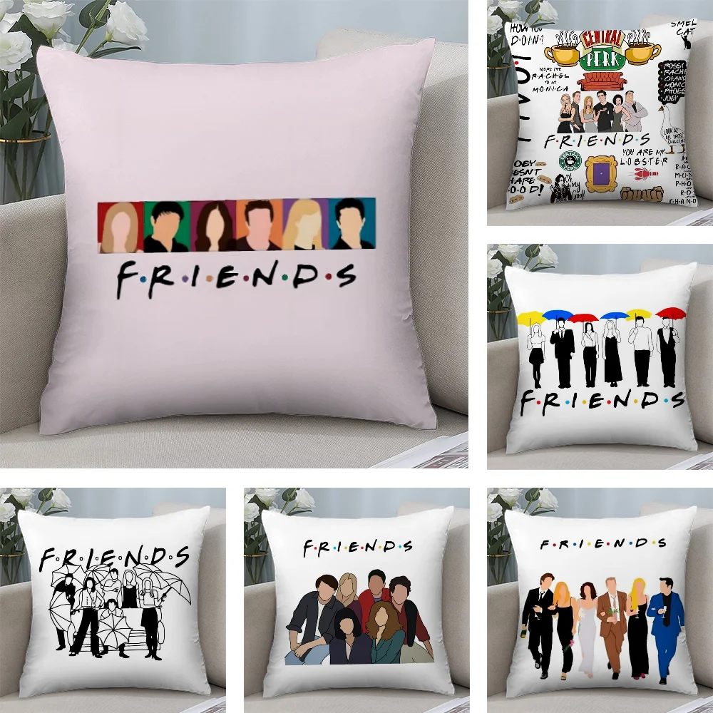 Classic F-Friends TV Show Pillow Case Plush Fabric Soft Double Sided Print Sofa Cushion Cover Throw Pillow Covers