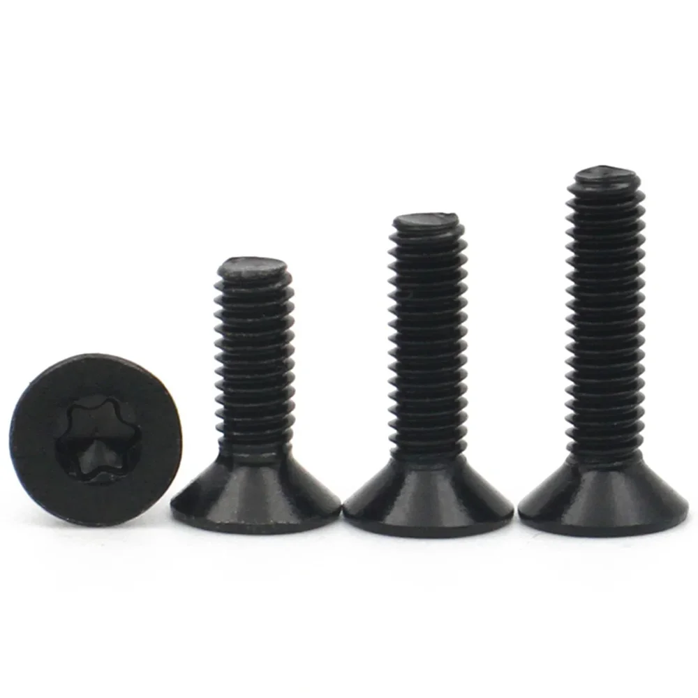 5-50pcs Black 304 A2-70 Stainless Steel M1.6 M2 M2.5 M3 M4 M5 M6 M8 GB2673 Torx Head Flat Countersunk Screw Six Lobe Bolt