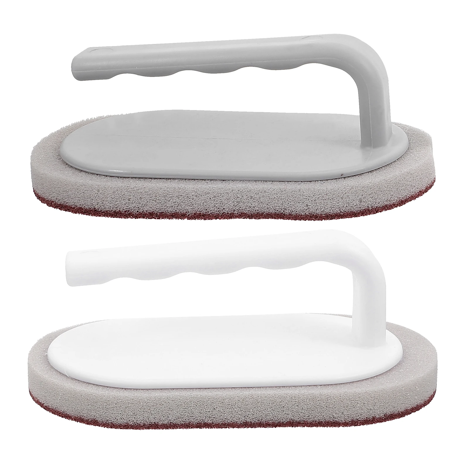 

2pcs Sponge Kitchen Cleaning Sponge For Dishes Brush H White Grey Multi use Scrubbers Wash Dishes Pads