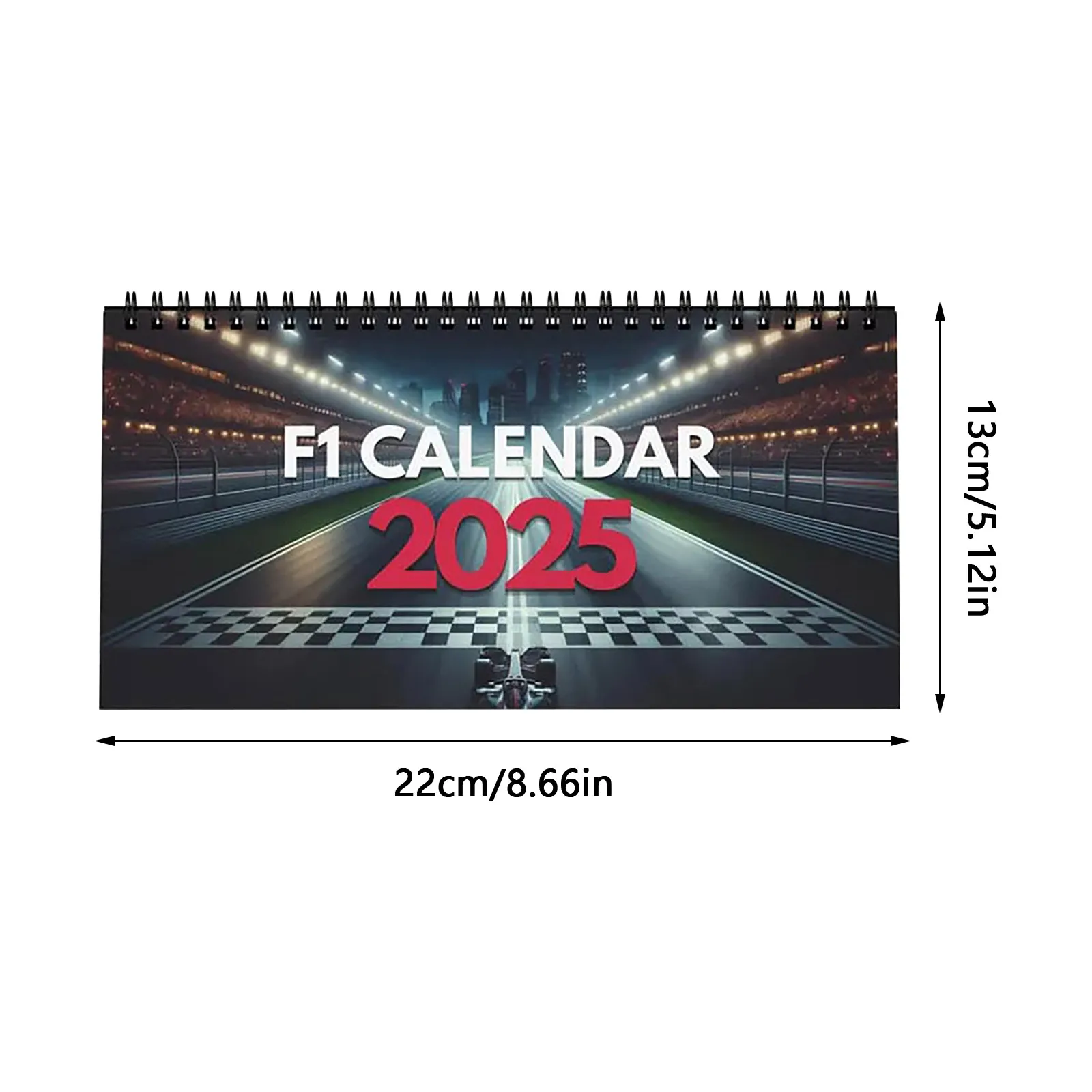 F1 Calendar 2025 Racing Calendar Paper Desktop Calendar Home Decoration Itinerary Arrangement Schedule Reminder Fans' Favorite