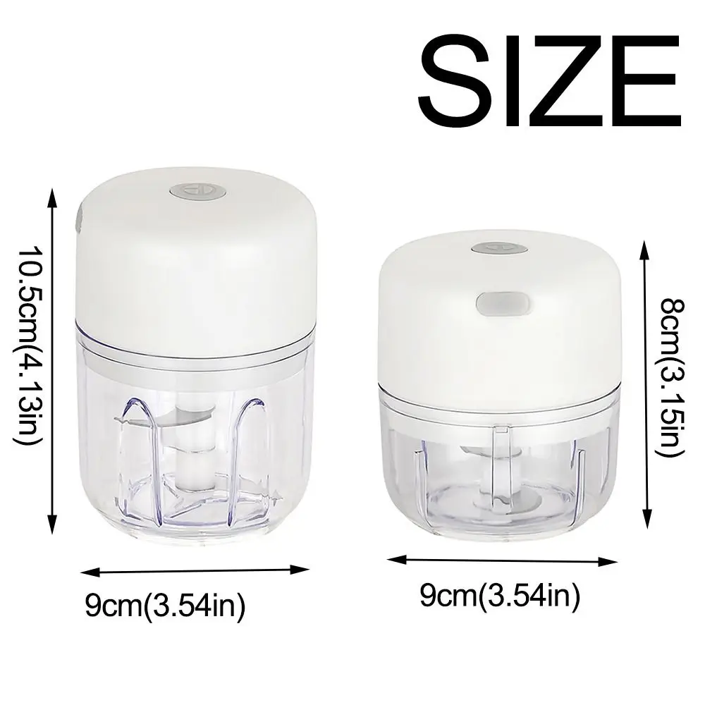 Wireless Electric Food Chopper Household 100/250ml Mini Food Processor Plastic Rechargeable Garlic Masher Machine