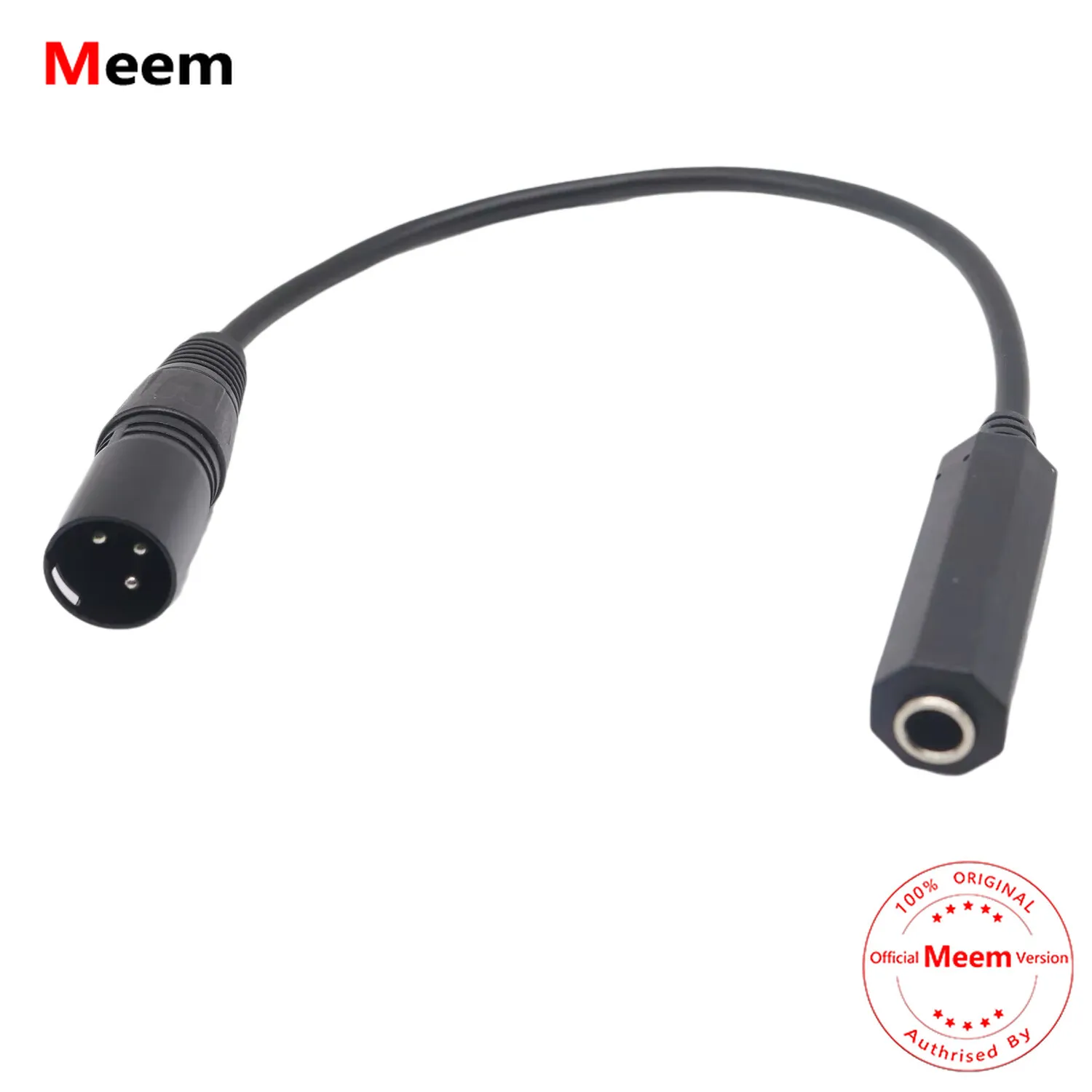 

Адаптер-переходник XLR 3-контактный (папа) на TRS 6,35 мм (мама) для аудиосистем, кабель-коннектор