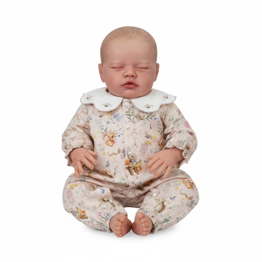 NPK Muñeca bebé durmiente de Primrose de 19 pulgadas, edición limitada, realista, recién nacido, juguete coleccionable de tacto suave