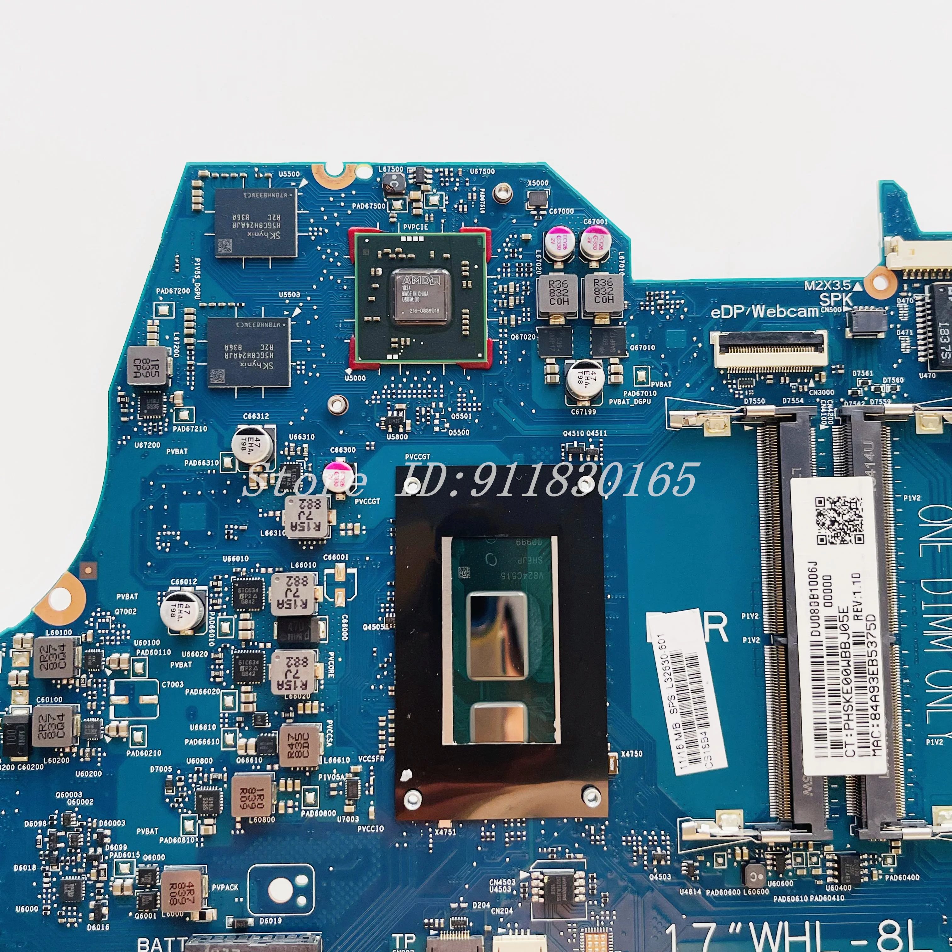 6050A3022801 MB A01 L32630-601 For HP 17-BY Laptop Motherboard 17