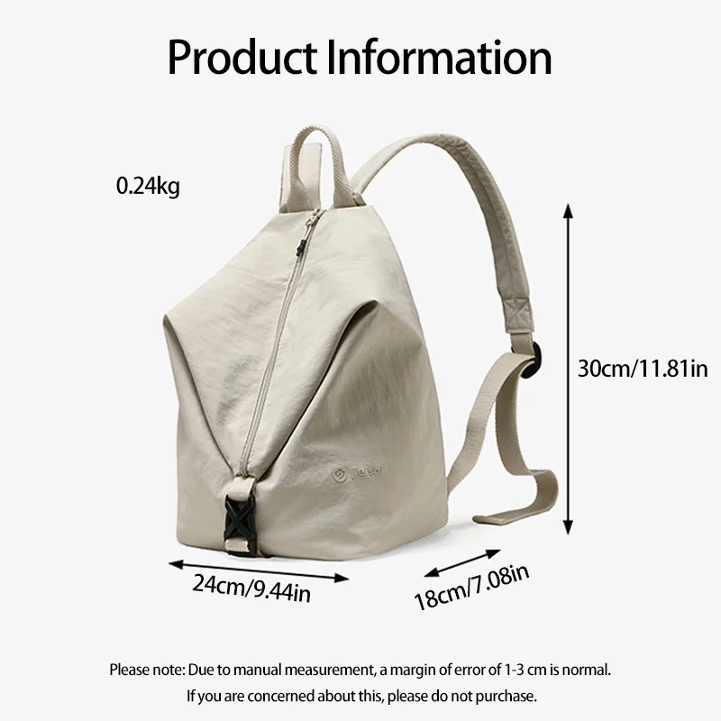 حقيبة ظهر نسائية أنيقة ذات سعة كبيرة من النايلون خفيفة الوزن ومتينة وحقيبة ظهر نسائية مخصصة للركاب #2