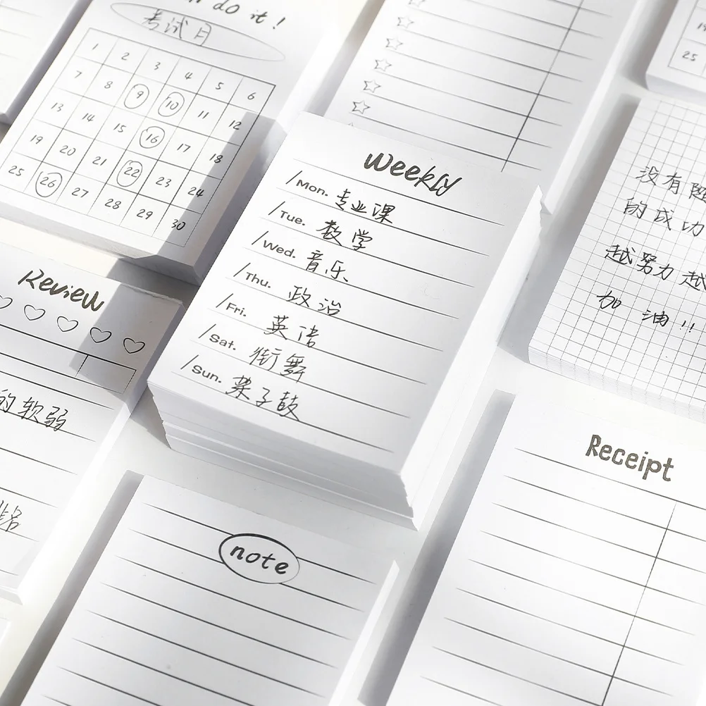 16 قطعة من وسادات المذكرات غير لاصقة ورق ملاحظات صغير محمول لكتابة جدول التخطيط وتسجيل الرسائل للاستخدام اليومي والمكتب والمدرسة