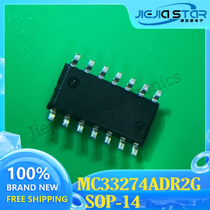 New and Original MC33274ADR2G, MC33274ADG SOP-14, Operational Amplifier Chip IC, 5-30PCs, Free Shipping, Electronics