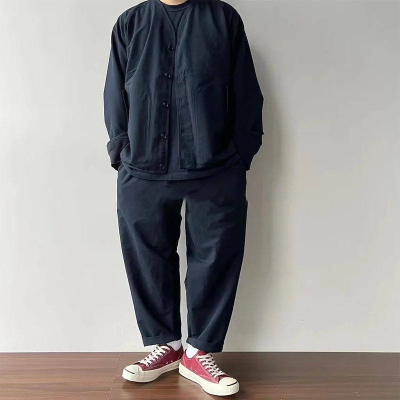 NANCA 22SS Japanese Sle Casual Loose Ci Boy Optical Electronics Qui Dry Cone Nine Pants Long Pants Loose Fit Casual Jeans