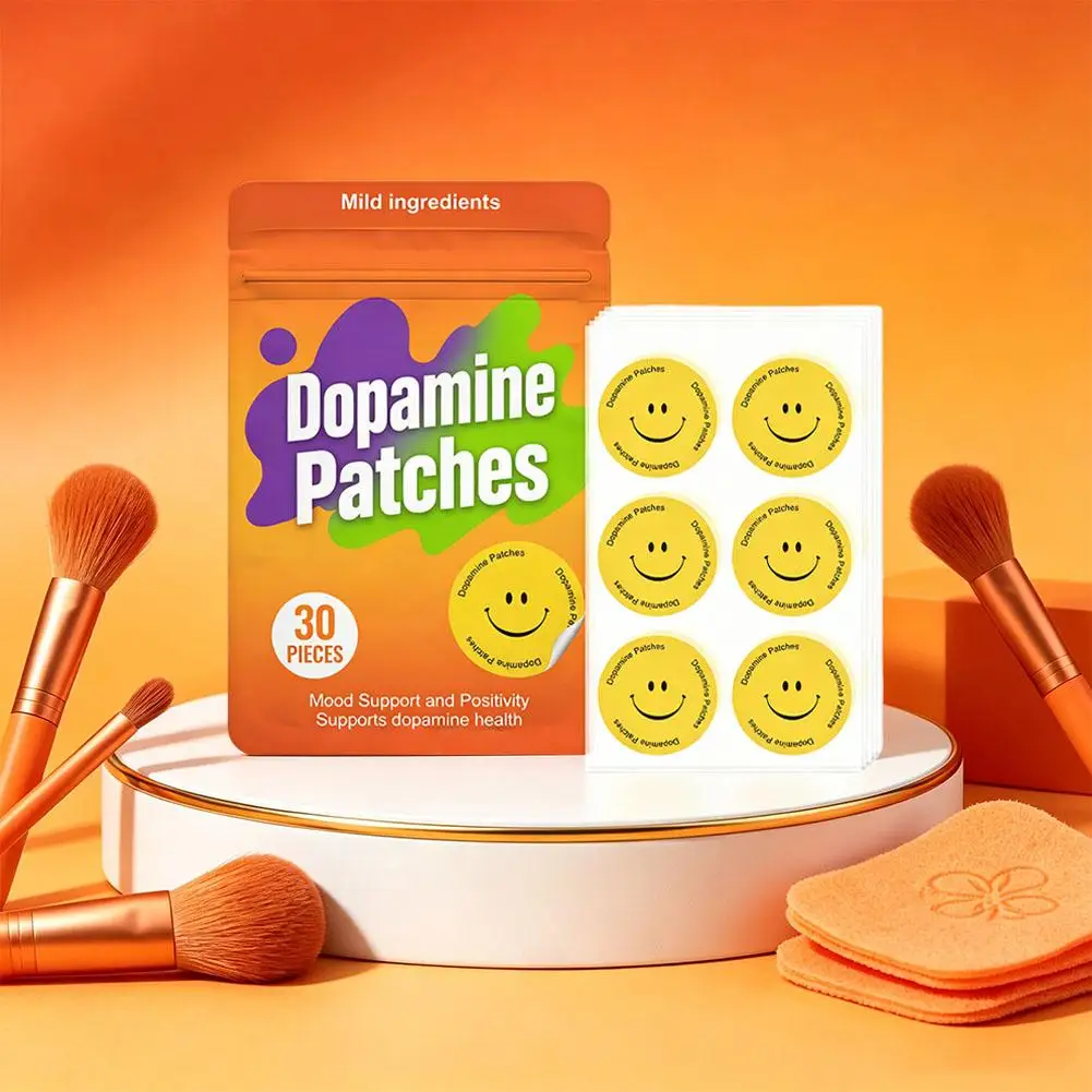 30Pcs Dopamine Mood Boosting Patches Gentle Adhesive Stickers 8 Hours Release Positive Mood Support Daily Wellness Patch