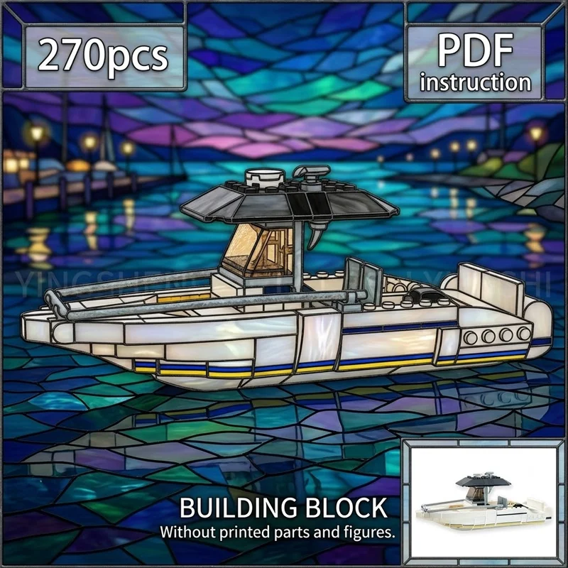 Classic TV Show Dexter Miami Crime Scene Ship MOC Slice Life Boat Building Blocks Display Model Adult Collectible Brick Toy
