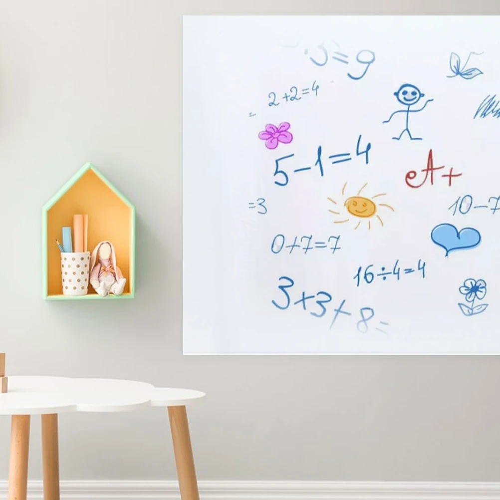 2Pcs Dry Erase Sticker For Wall Removable Erasable Whiteboard Wall Sticker Static Whiteboard Wallpaper For Home Or Office Use