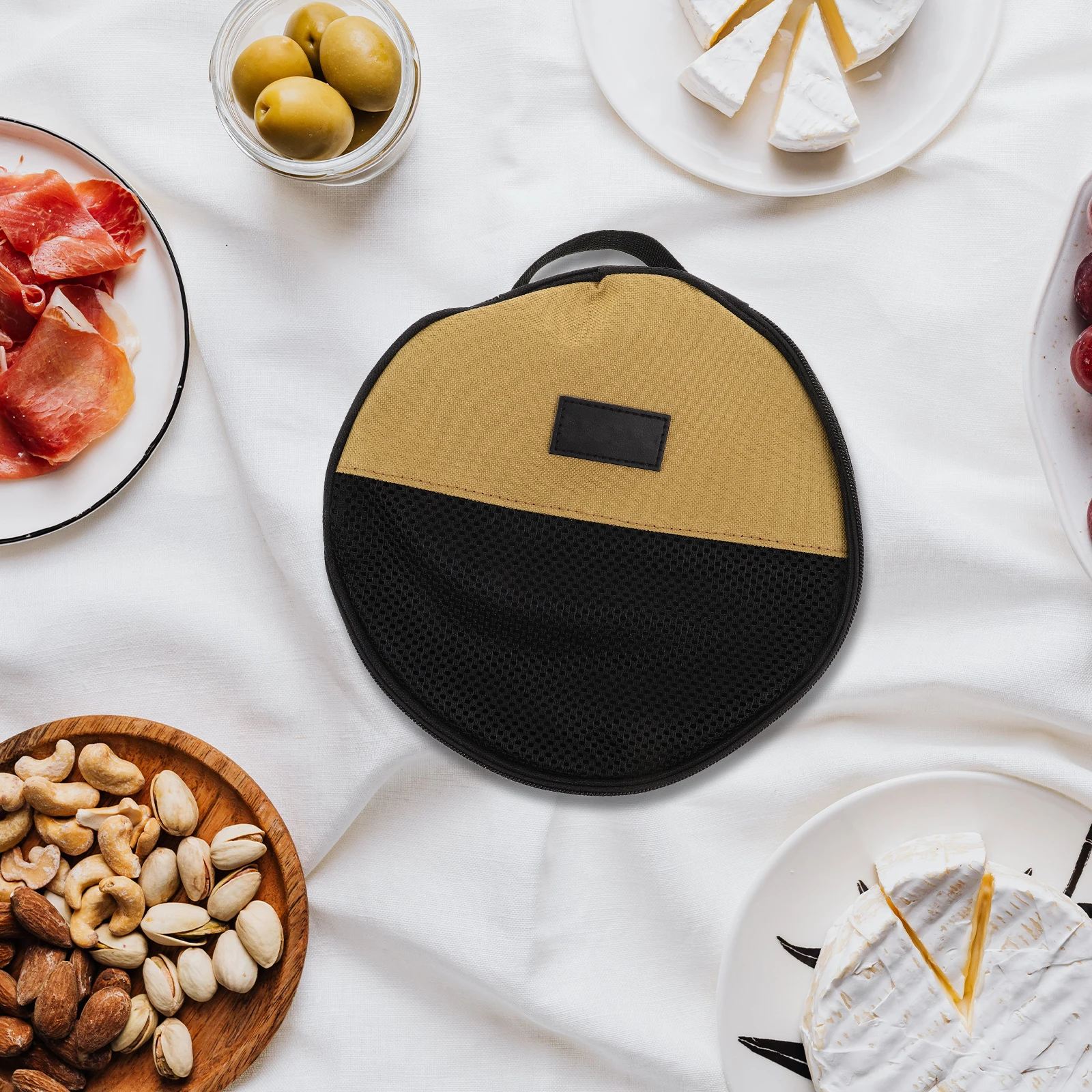 

Lightweight Outdoor Tableware Storage Bag Portable Camping Cutlery Organizer For Picnics Bbqs Durable Oxford Fabric Cookware