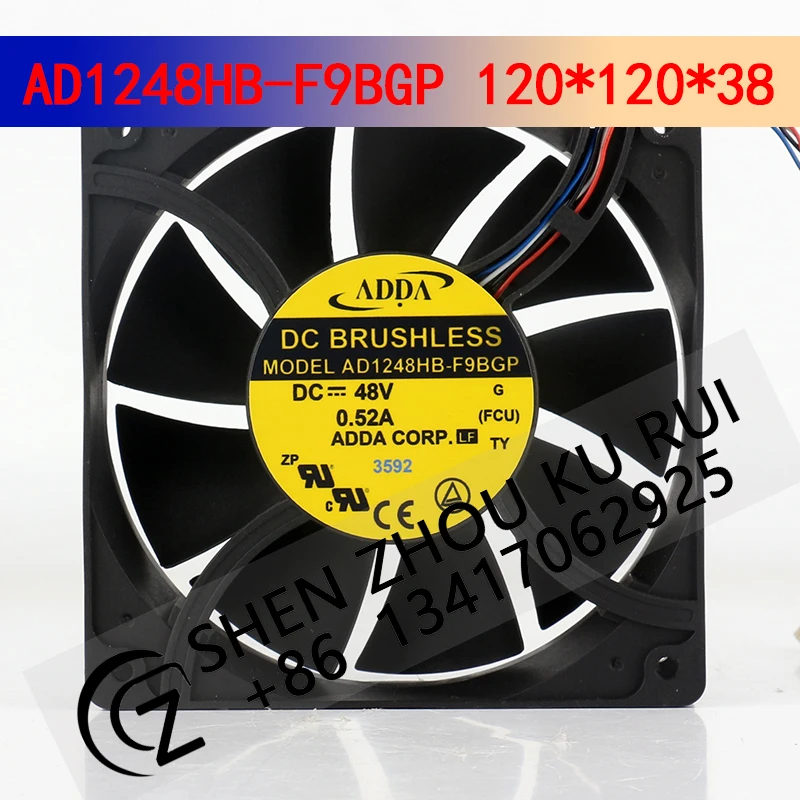 ADDA 48V 0.52A 12038 12CM High air volume 4-wire PWM speed converter AD1248HB-F9BGP cooling fan