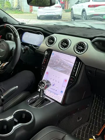 포드 머스탱 2014-2021 용 14.5 인치 차량용 멀티미디어 플레이어 GPS 네비게이션 4G WIFI Carplay + AUTO Android13 360 카메라