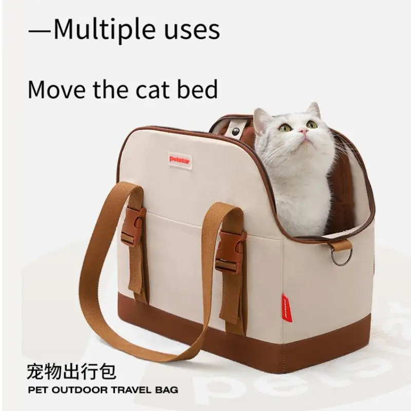

Miniso Fashionable outdoor travel bag, cat bag, portable and breathable cat carrying portable single shoulder pet backpack