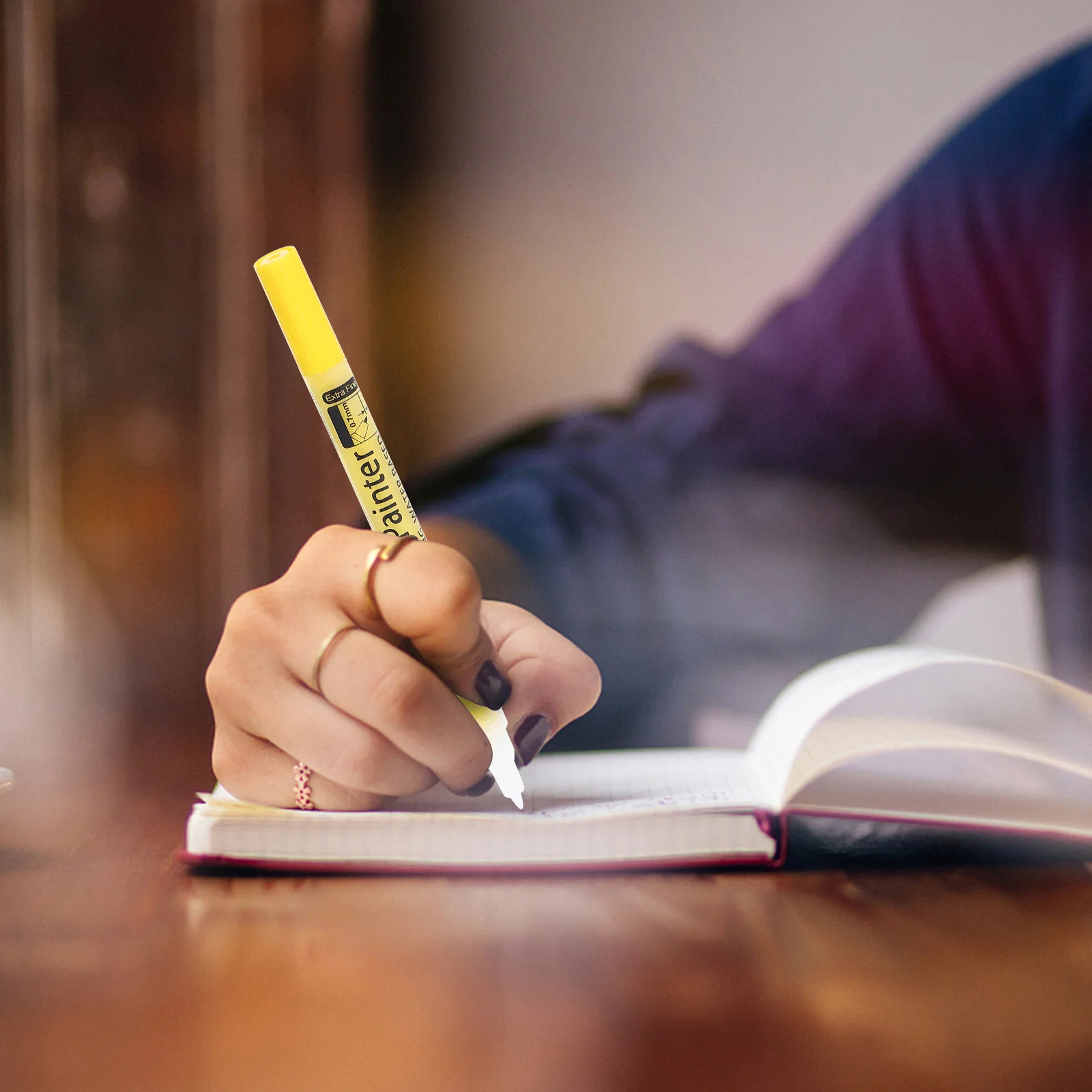 

5pcs Acrylic Paint Markers Fine Point Tip Quick Drying Water Based Pens For Body Paper Canvas Glass Ceramic Art Craft Notepad