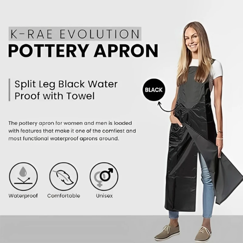 Tablier en polyester résistant à l'eau 39BD avec poche pour le café cuisine atelier d'art