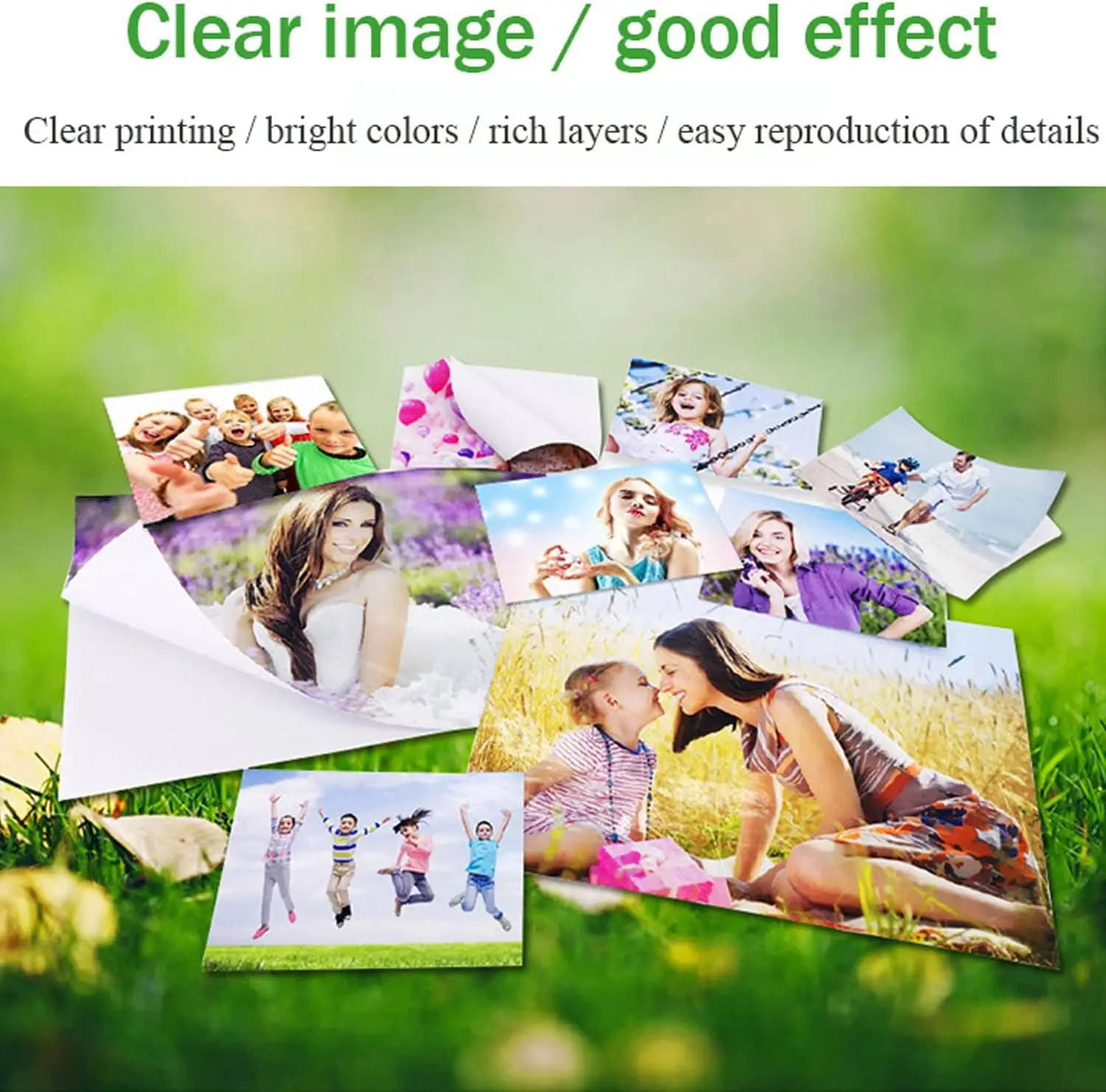HUSPER A4 Size Self-Adhesive Glossy Sticker Paper for Inkjet Printer 50 Sheets 115G Photo Paper