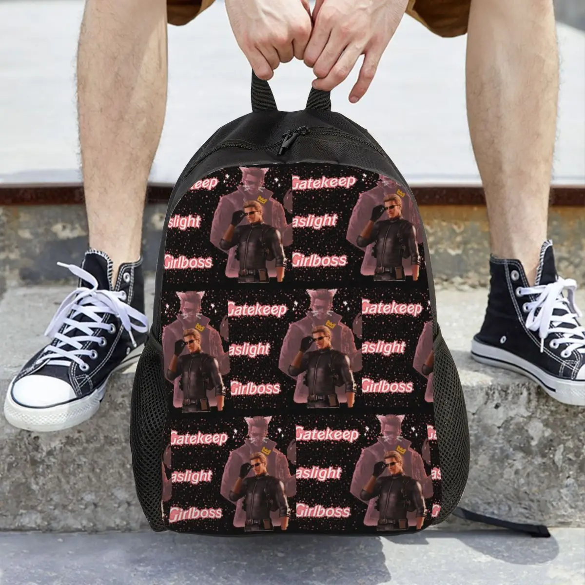 

Albert Wesker Gaslight Gatekeep Girlboss Backpack Daypack Large Capacity Children BookBag School Bag Shoulder Bags for Men Women