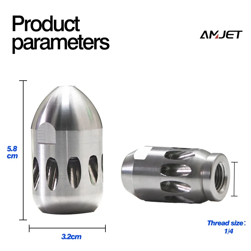 2026Hot Selling Pro Low-Angle Jet Nozzle 128lpm Sewer Cleaning Nozzles 1/2 Thread  Nozzle Drain Sewer Cleaning Hose Jet