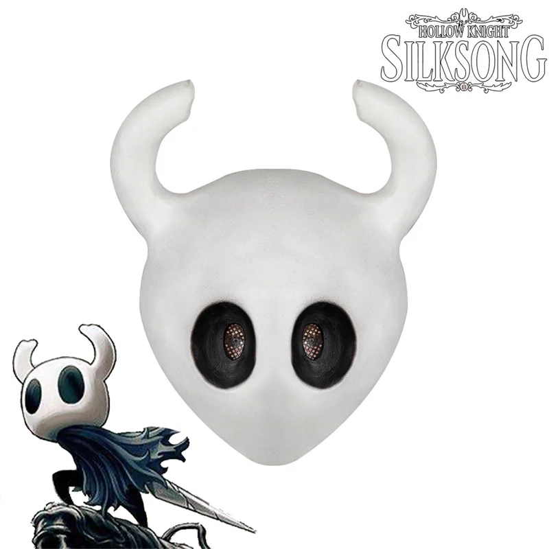 

Игра Hollow Knight: Silksong Косплей Маска для взрослых Унисекс Латексные костюмы Маски Анфас Шлем Хэллоуин Карнавальный реквизит