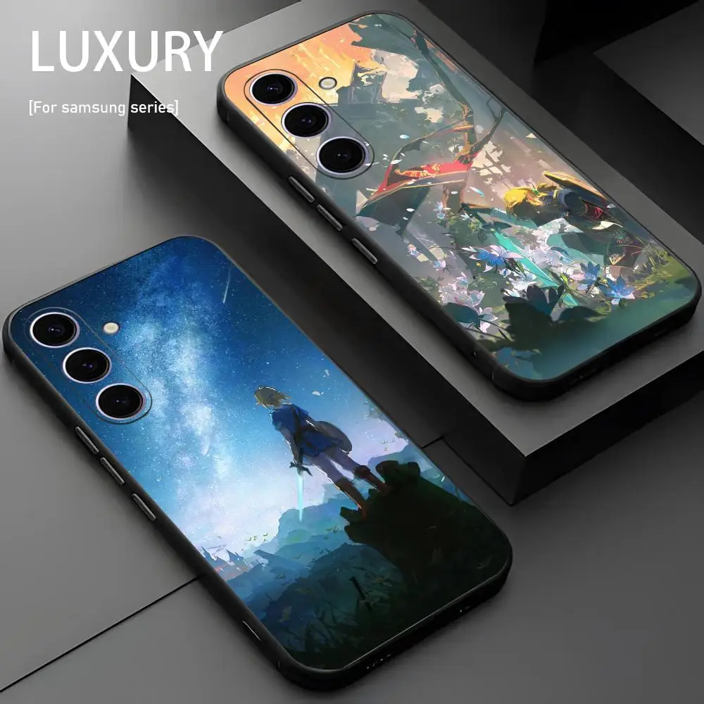 Legend of Z-zeldaEs-S Game Phone Case For Samsung Galaxy S26 S25 S24 S23 S22 S21 Plus Ultra Note20 Soft Black view 2