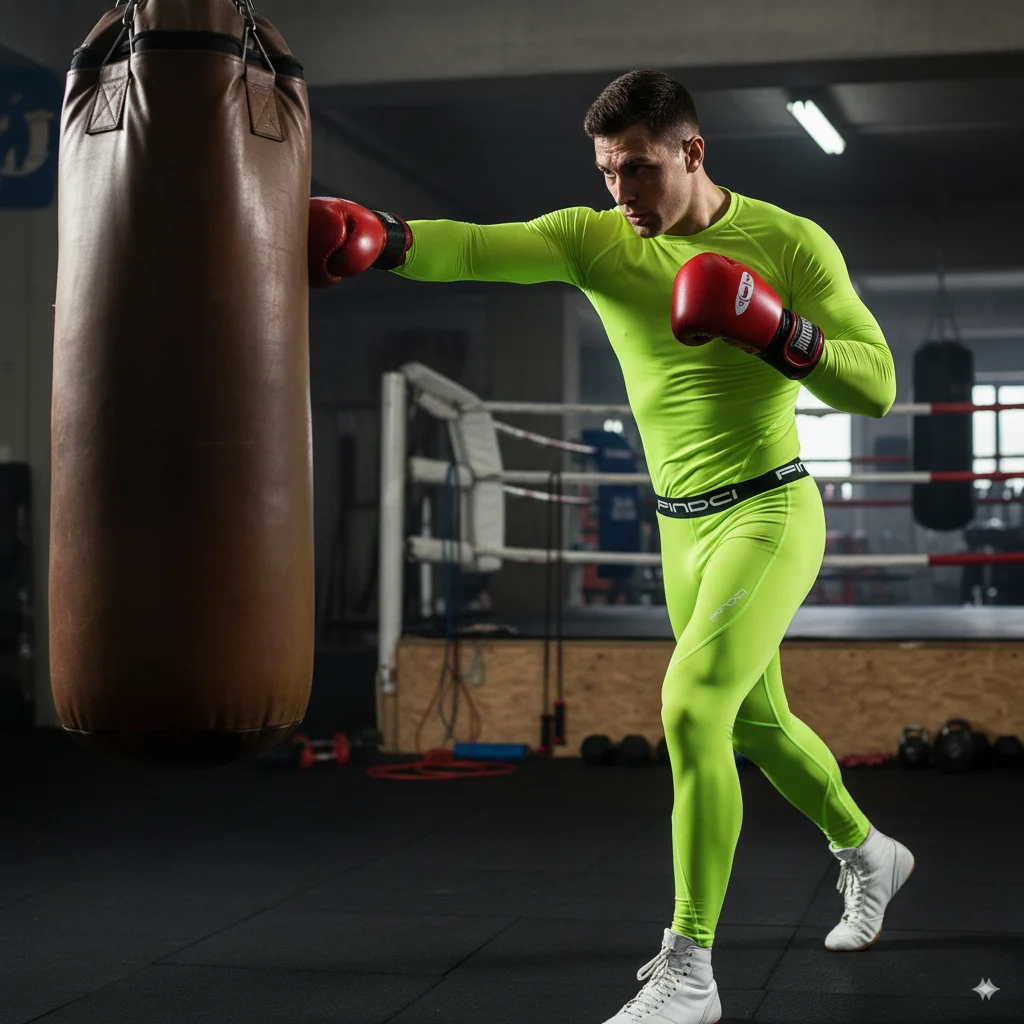 FINDCI Set da corsa sportivo da uomo Camicia a compressione + Pantaloni attillati sulla pelle Maniche lunghe Tuta da fitness ad asciugatura rapida Tute da yoga per palestra