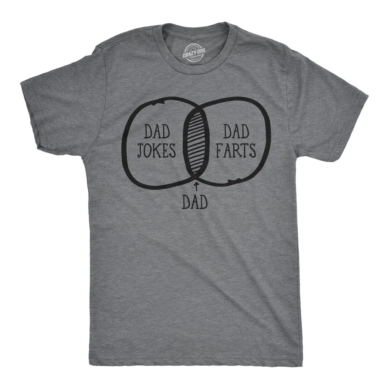 Mens Dad Jok  Dad Farts Funny Math Venn Diagram Fathers Day T shirt