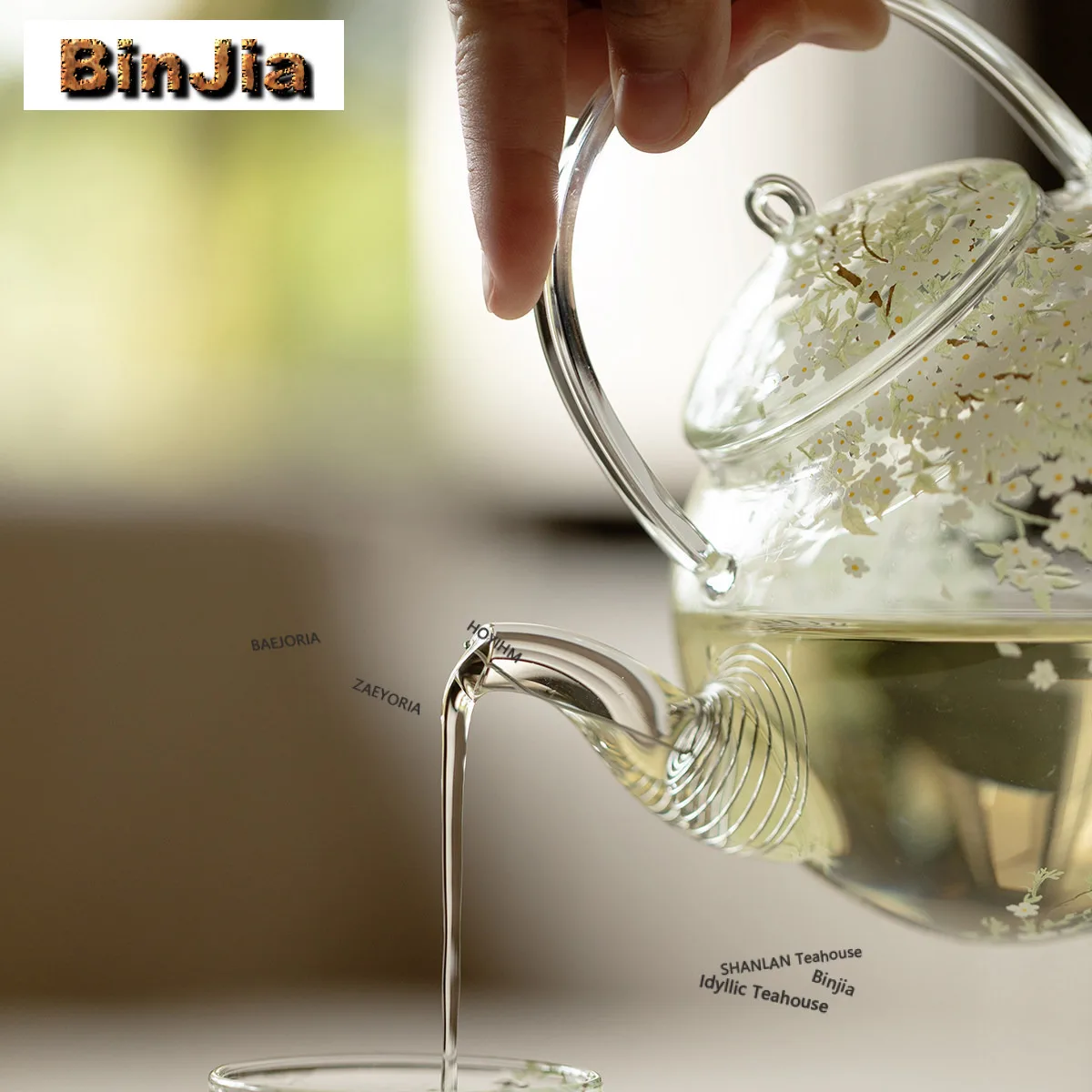 800ml Pear Catkins Glass Teapot Ancient Tea Infuser Pot Tea Maker Kettle With Filter Green Tea Tea Services Accessories Gifts