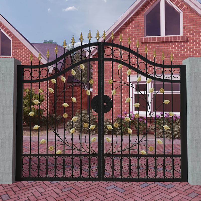 Courtyard gate yard small iron gate fence gate anti-theft door villa door custom made