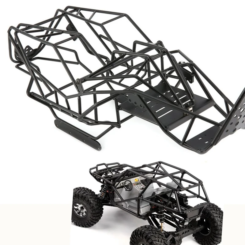 Black Metal Roll Cage Chassis Frame For Axial Wraith 90018 AX90018 1/10 Scale RC Car Rigid Chassis With Perfect Design RC Part