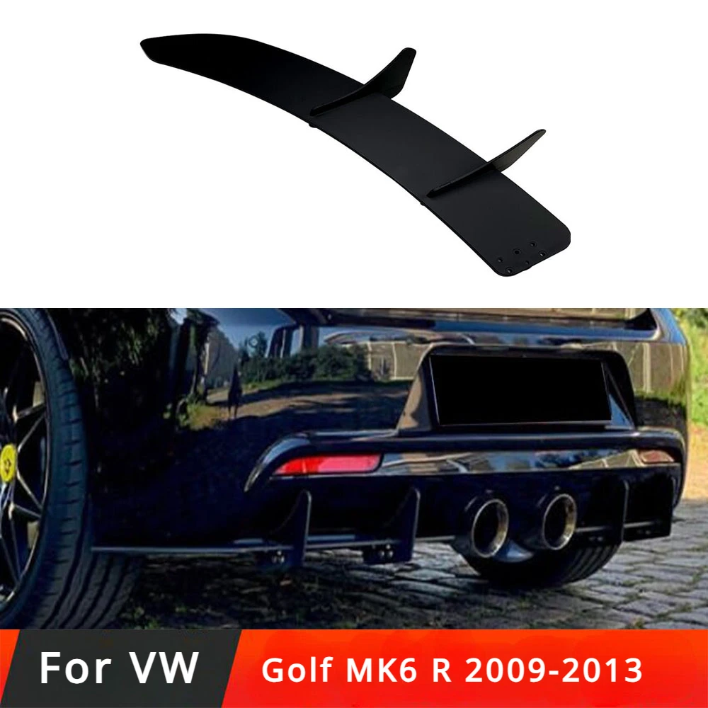 

Rear Bumper Rear Bumper Lip Diffuser Spoiler Protector Matt Black Car Accessories Body Kits ABS For VW Golf MK6 R 2009-2013