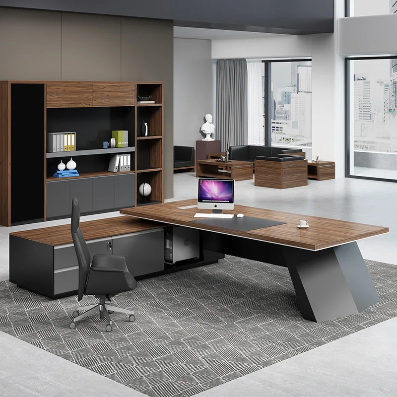 Chief Executive Bookcase New Chinese Modern Simple Combination Office Chief Executive Desk Supervisor