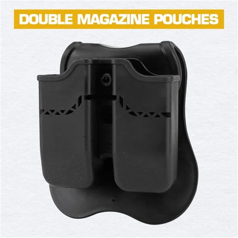 ERQYGRA Tactical Molle Double M92 Magazine Pouch for Glock System Accessories Waist Bag Holsters Hunting Shooting Box